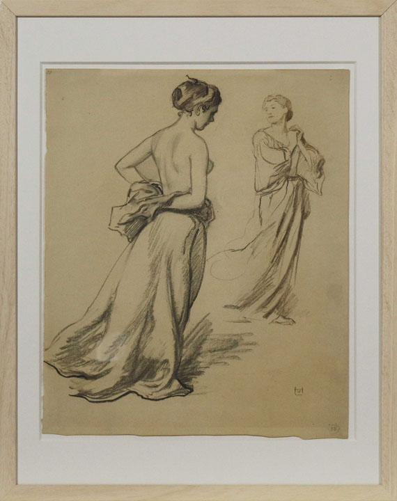 Ludwig von Hofmann - Stehende Frauen mit Gewandstudien - Frame image