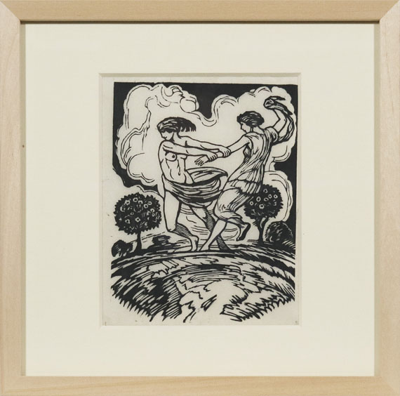 Ludwig von Hofmann - 4 Bll: Ekstase. Felsschlucht. Reigen. Liebespaar - Frame image