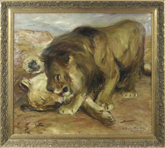 Otto Dill - Spielendes Löwenpaar - Frame image