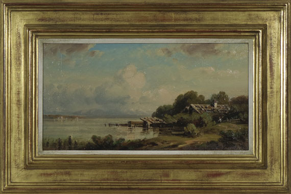 August Seidel - Fischerhütte am Starnberger See - Frame image