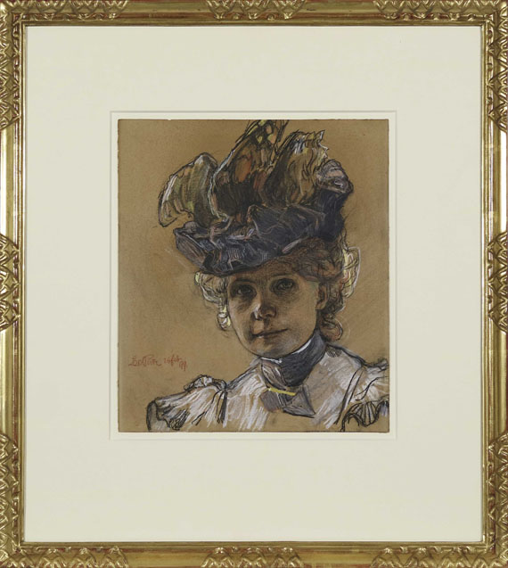 Leo Putz - Porträt Gertraud Luberich - Frame image
