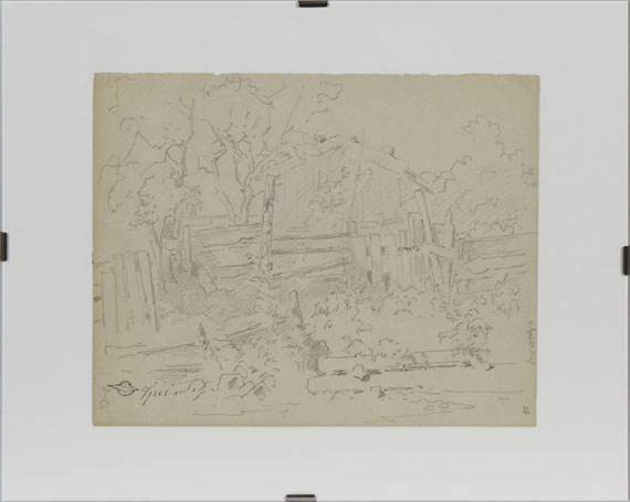 Carl Spitzweg - Kleine Gartenlandschaft - Frame image