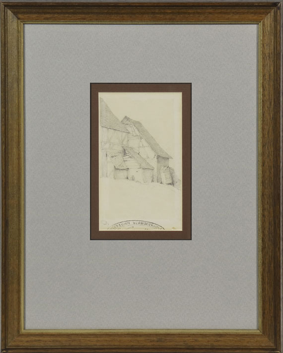 Eugène Joseph Verboeckhoven - Stallungen eines Bauernhofes - Frame image