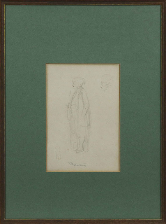 Carl Spitzweg - Orientale mit Turban und Wasserpfeife - Frame image