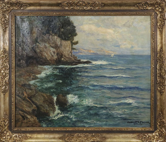 Albert Wenk - Felsenküste auf Capri - Frame image