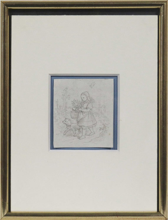 Adrian Ludwig Richter - Rotkäppchen unterwegs - Frame image