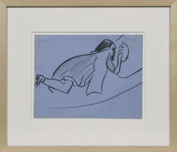Ernst Ludwig Kirchner - Mädchen mit Katze - Frame image