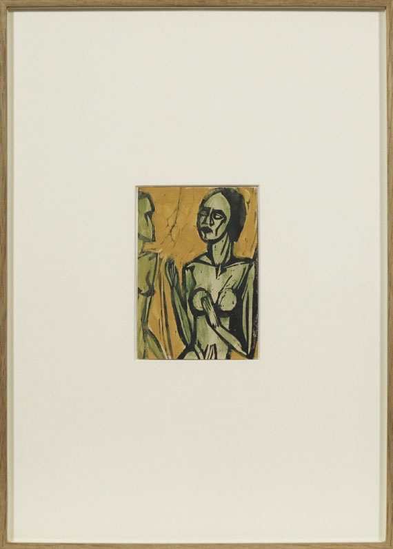 Erich Heckel - Stehender weiblicher Akt - Frame image