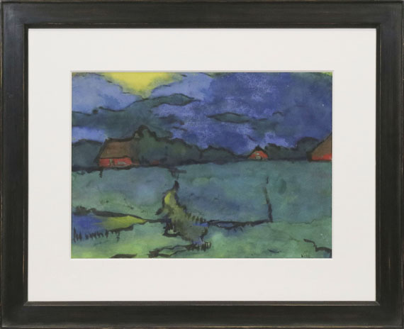 Emil Nolde - Landschaft (Marschlandschaft in der Dämmerung) - Frame image