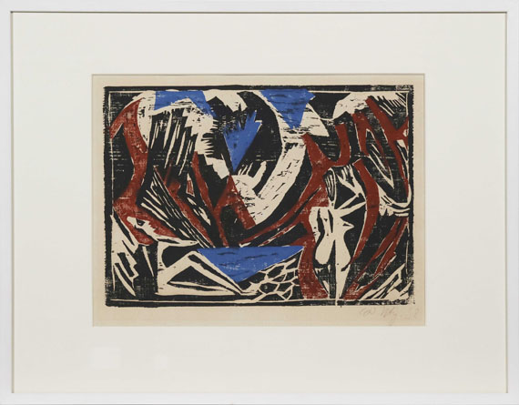 Ernst Wilhelm Nay - Zwei Badende am Bergsee - Frame image