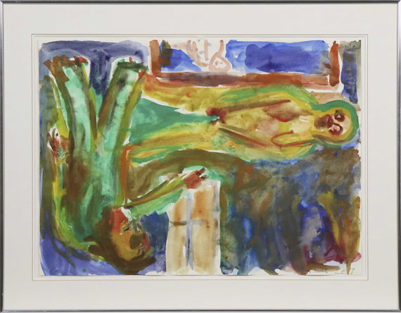 Georg Baselitz - Ohne Titel (Das Liebespaar) - Frame image