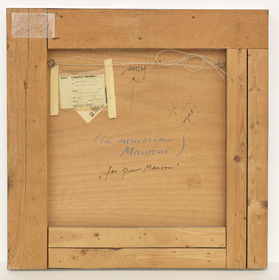 Heinz Mack - For Piero Manzoni (in memoria Manzoni) - Back side