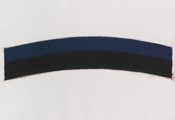 Ellsworth Kelly - Coloured Paper Image III (Blue/Black Curve)