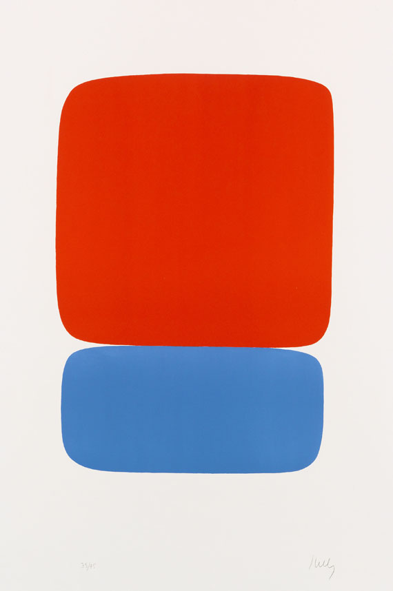 Ellsworth Kelly - Red-Orange over Blue Serie IX, No 17