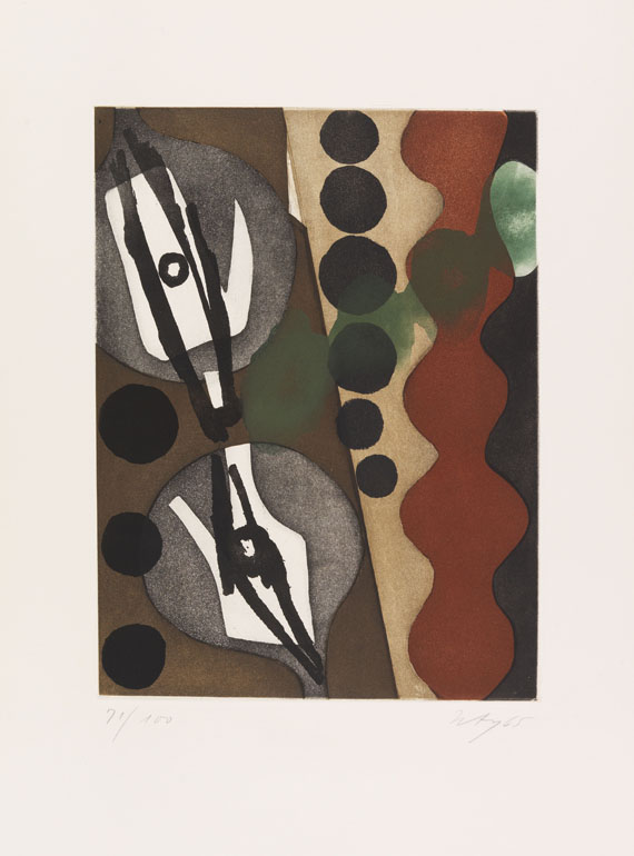 Ernst Wilhelm Nay - Sechs Aquatinten - Über den Menschen - 