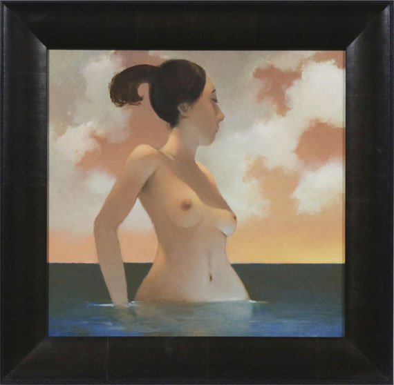 Johannes Hüppi - Frau im Meer - Frame image