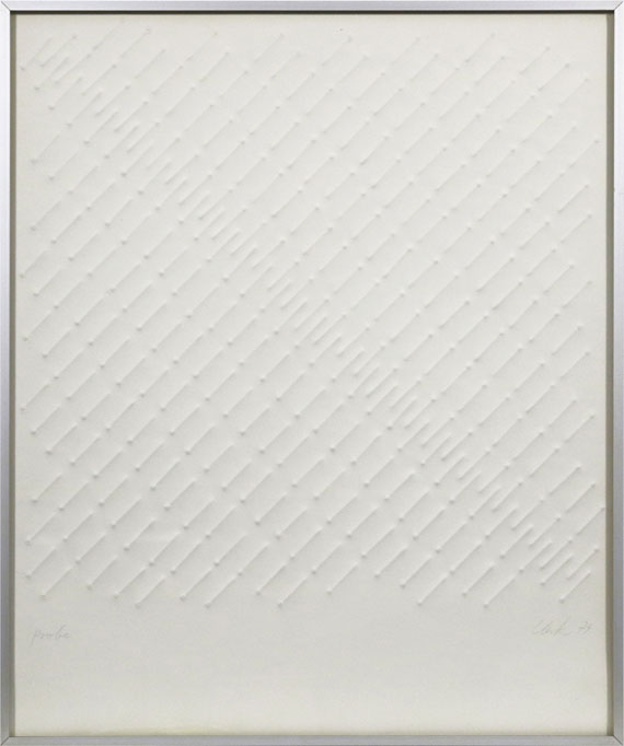 Günther Uecker - Diagonale Reihung - Frame image