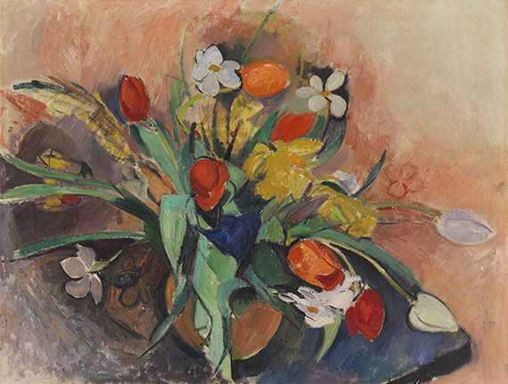 Levy - Vase mit Tulpen und Narzissen