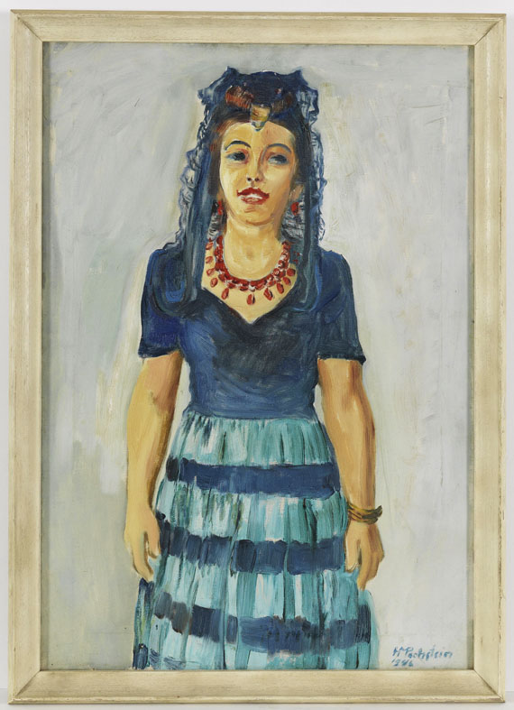 Hermann Max Pechstein - Bildnis Freda Wermel in spanischer Tracht - Frame image