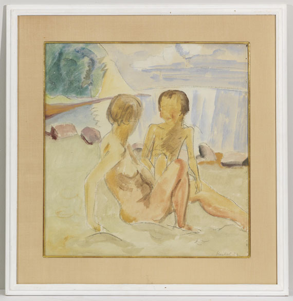 Erich Heckel - Frau und Kind am Strand - Frame image