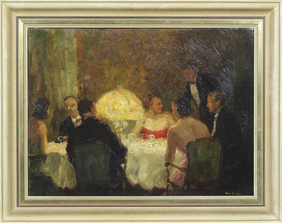 Otto Eduard Pippel - Abendgesellschaft - Frame image