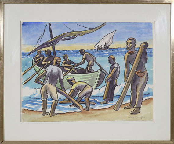 Hermann Max Pechstein - Ausfahrt zum Fischfang - Frame image