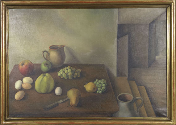 Erna Dinklage - Stilleben mit Früchten und Eiern - Frame image