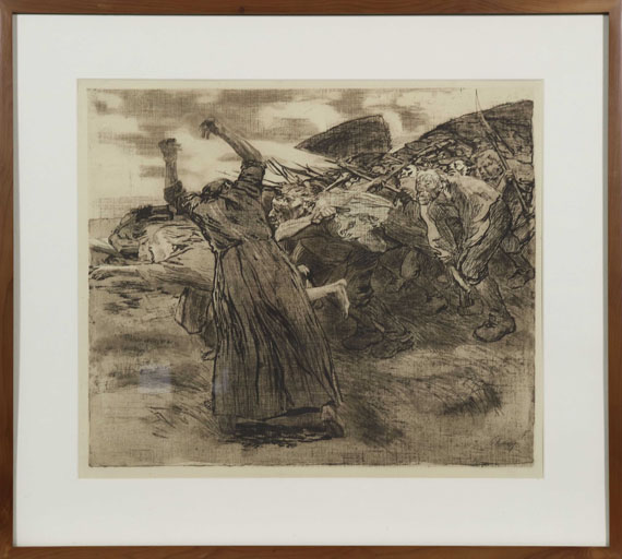 Käthe Kollwitz - Losbruch - Frame image
