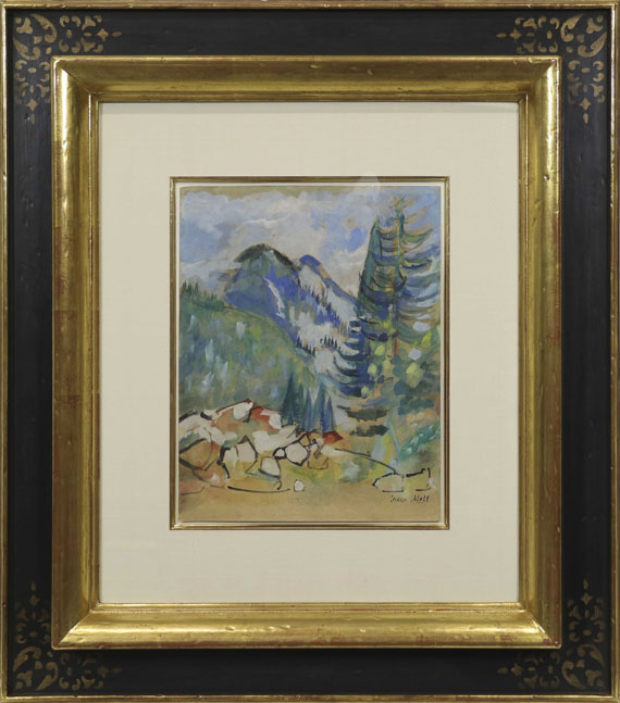 Oskar Moll - Berglandschaft I - Frame image