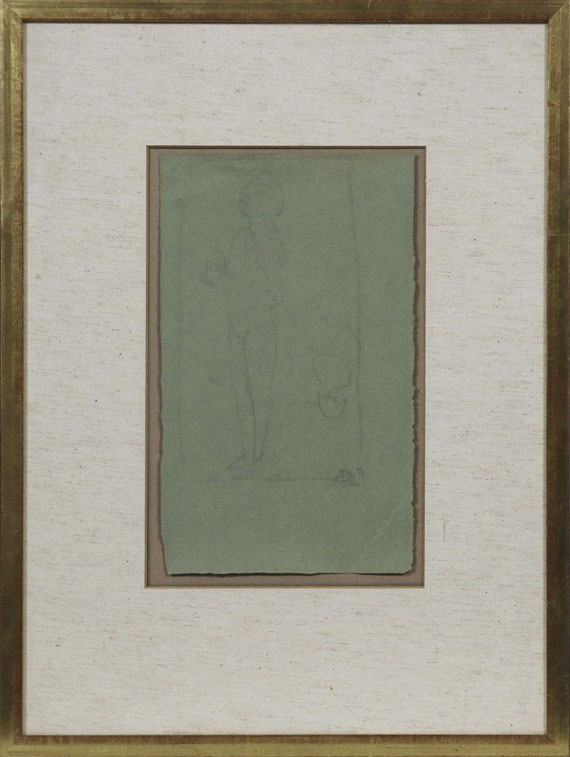 Paula Modersohn-Becker - Stehender Mächenakt - Frame image