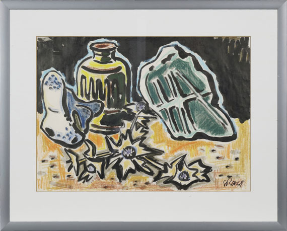 Karl Schmidt-Rottluff - Stillleben mit Disteln - Frame image