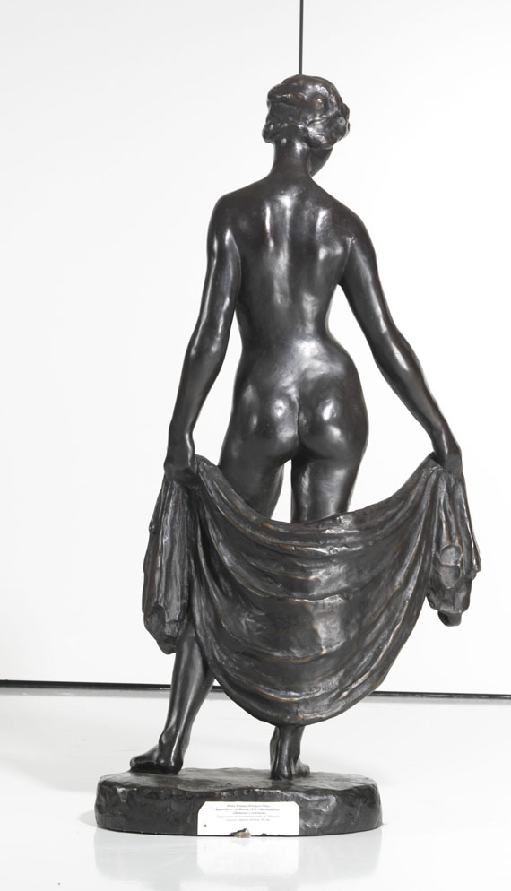 Fritz Klimsch - Mädchen mit Tuch - Back side