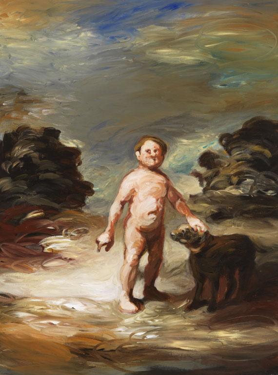 Bénédicte Peyrat - Kerl mit Hund - Frame image