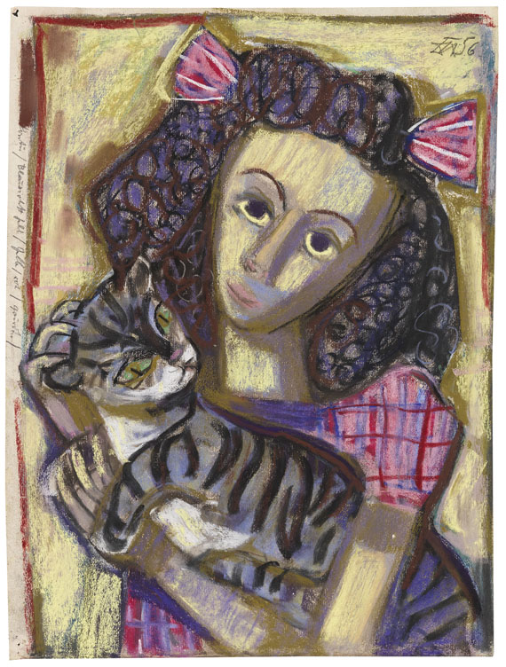 Otto Dix - Mädchen mit Katze