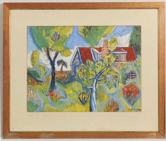 Bruno Krauskopf - Gehöft hinter Bäumen - Frame image