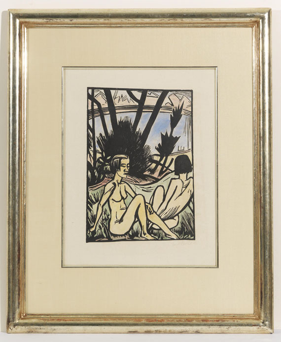 Erich Heckel - Zwei Sitzende am Strand - Frame image