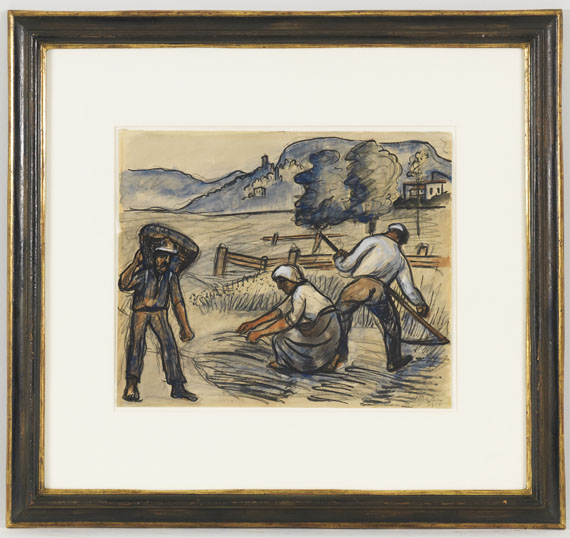 Hermann Max Pechstein - Bei der Ernte - Frame image