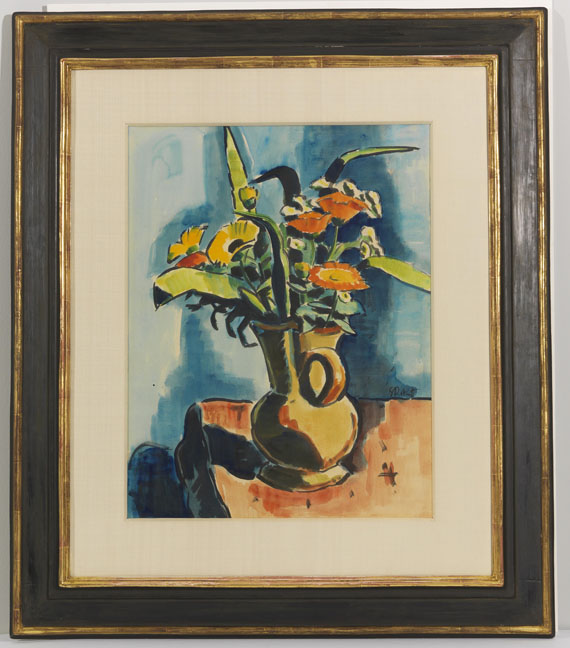Karl Schmidt-Rottluff - Stillleben Sommerblumen (Ringelrosen) - Frame image