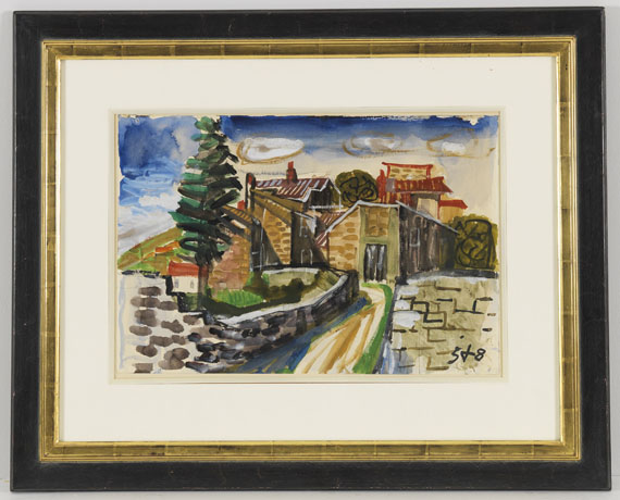 Otto Dix - Südfranzösische Dorflandschaft - Frame image