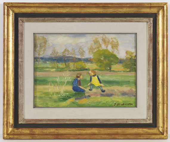 Otto Modersohn - Spielende Kinder - Frame image