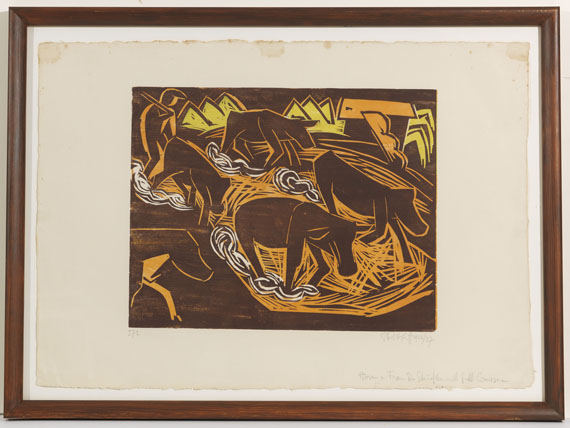 Karl Schmidt-Rottluff - Heimkehrende Kühe - Frame image