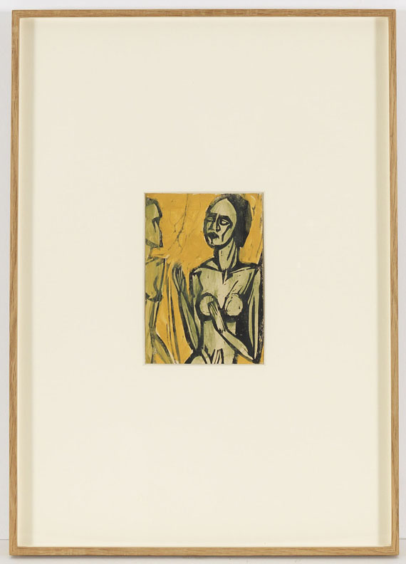 Erich Heckel - Stehender weiblicher Akt - Frame image