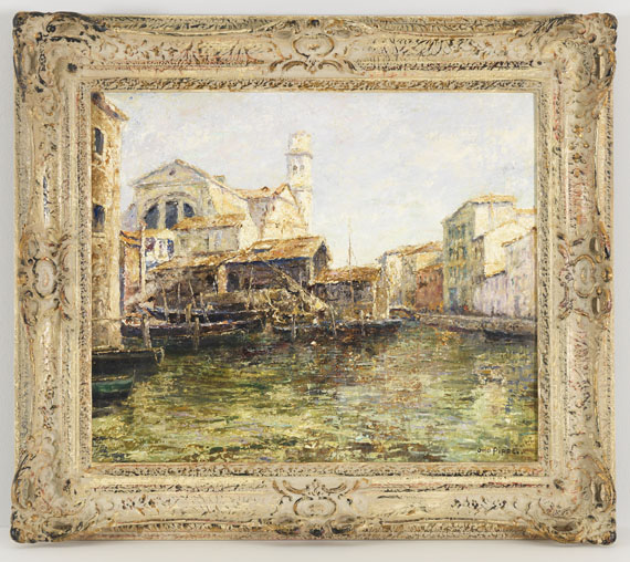 Otto Pippel - Alte Schiffswerft in Venedig - Frame image