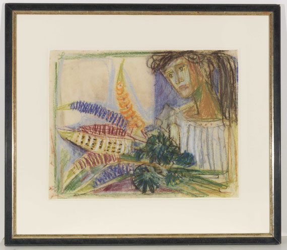 Otto Dix - Mädchen mit Blumen - Frame image