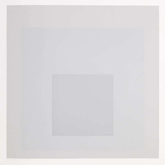 Josef Albers - Vier Blätter: Opalescent, Silent, Attic, Concord - 