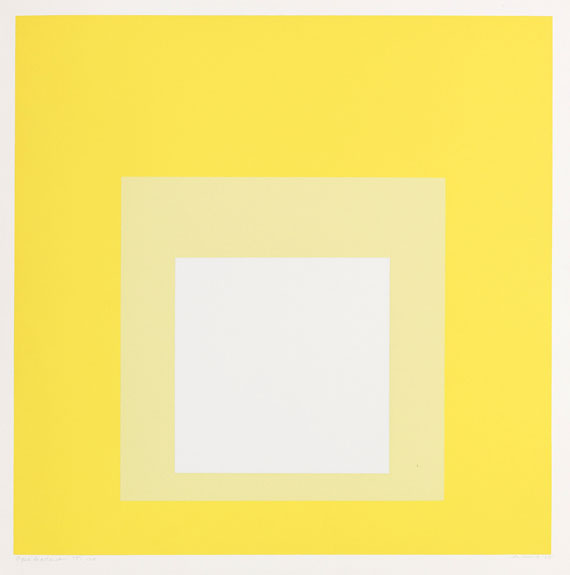 Josef Albers - Vier Blätter: Opalescent, Silent, Attic, Concord