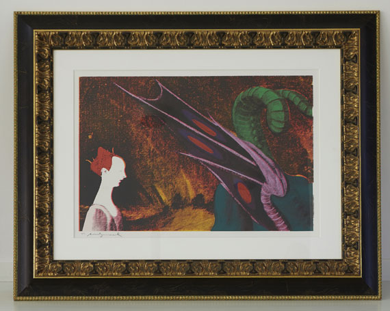 Andy Warhol - Details of Renaissance Paintings (Paolo Uccello, St. George and the dragon, 1460) - Frame image