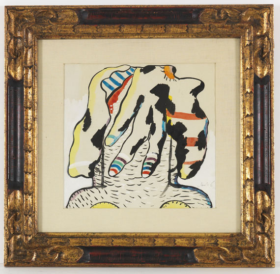 Horst Antes - Weibliches Porträt - Frame image