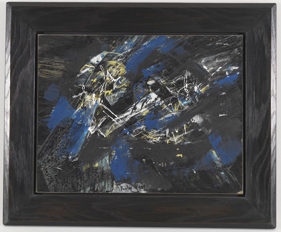 Fred Thieler - Komposition mit Weiß, Blau und Schwarz - Frame image