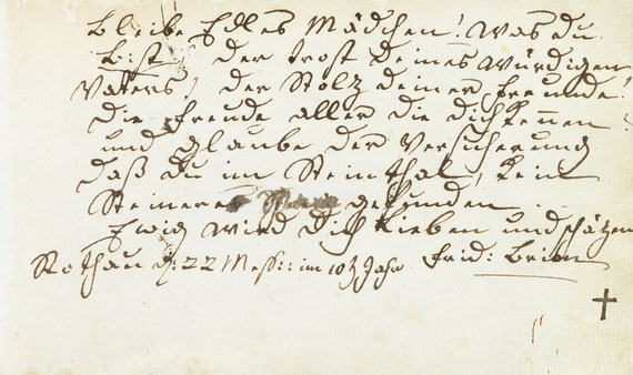  Album amicorum - Straßburger Stammbuch mit Eintrag Friedrike Brion. Anfang 19. Jh. - 